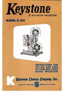 Keystone K 105 manual. Camera Instructions.